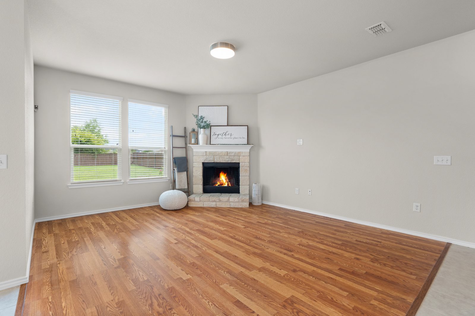 The same living room empty